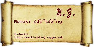 Monoki Zétény névjegykártya